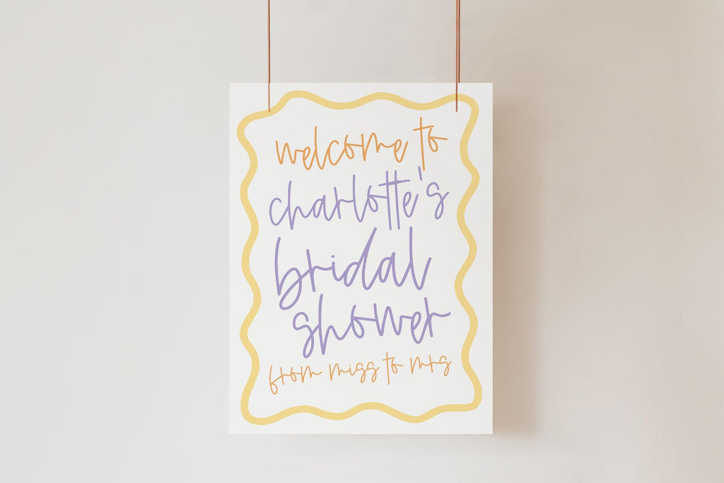 Bridal Shower Welcome Sign - Eleni - The Sundae Creative