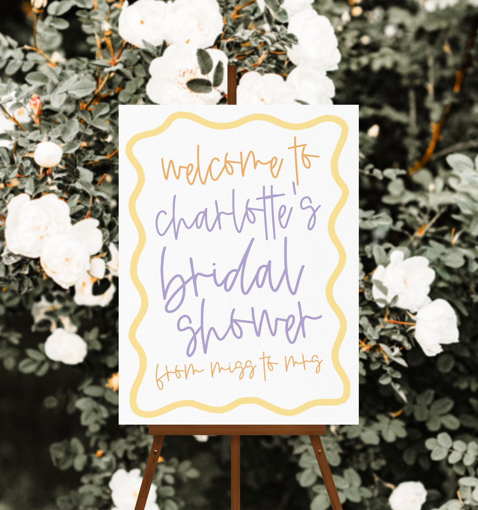 Bridal Shower Welcome Sign - Eleni - The Sundae Creative