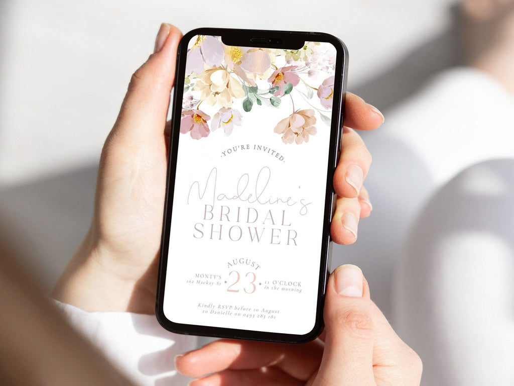 SMS Bridal Shower Invitation Ruby .Bridal Shower Invitation .The Sundae Creative