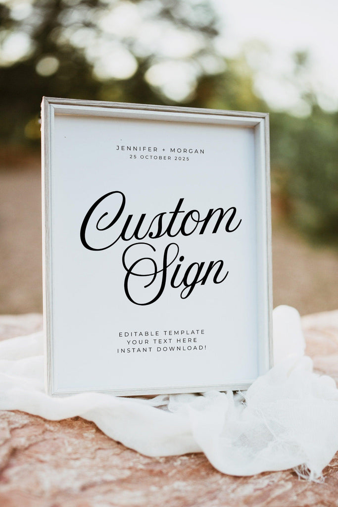 SOFIA Wedding Custom Sign Template - The Sundae Creative