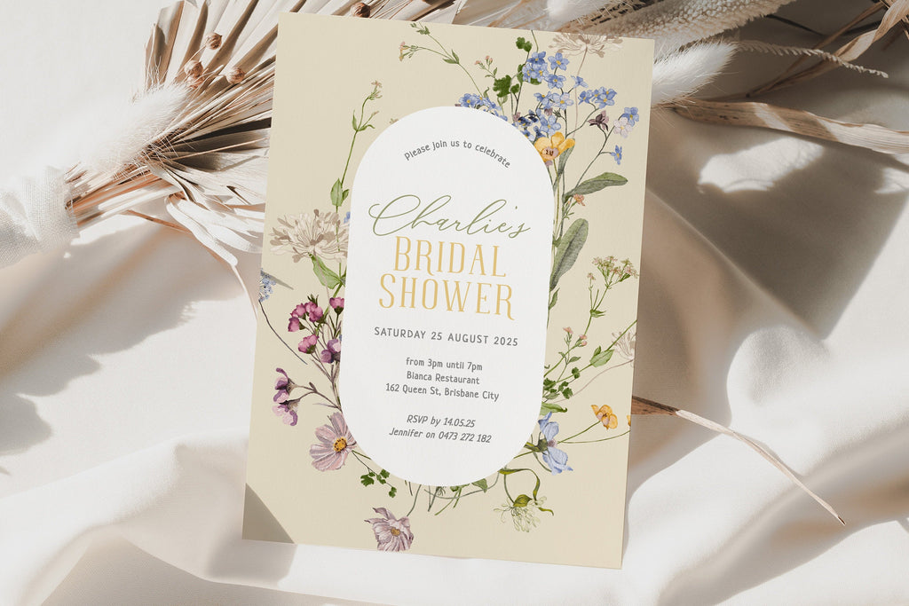 Betty Floral Bridal Shower Invitation - THE SUNDAE CREATIVE