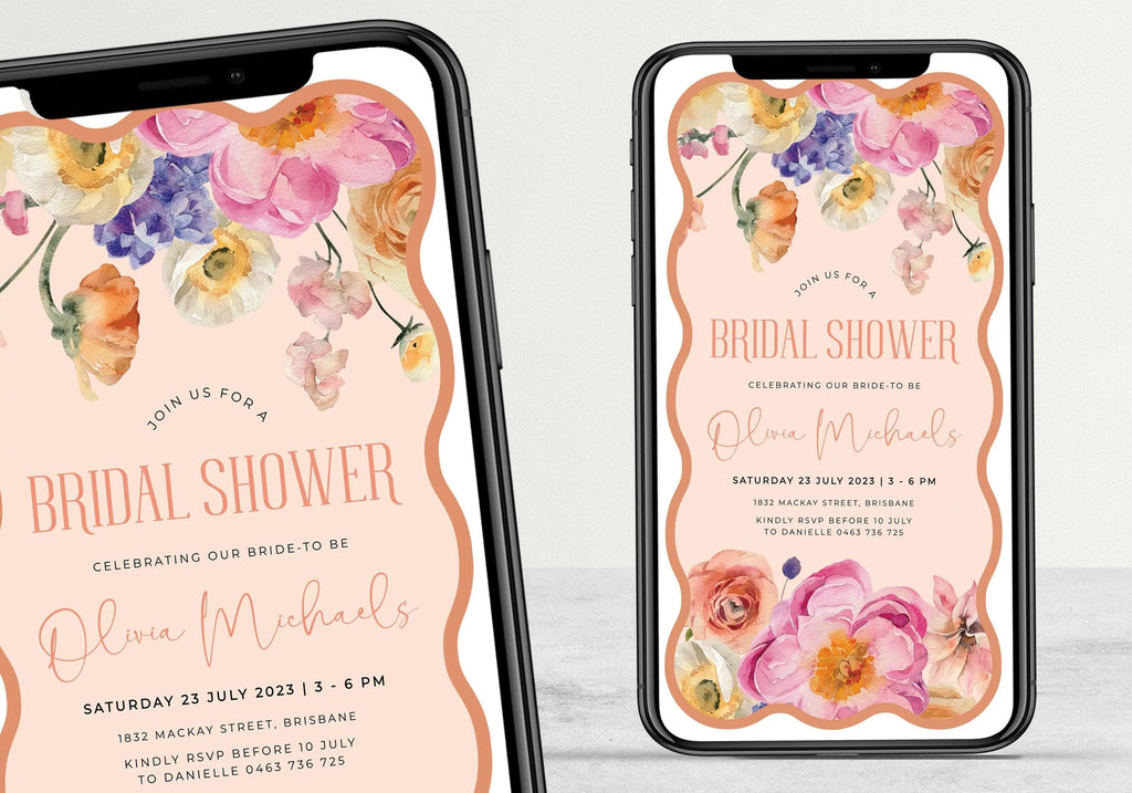 SMS Bridal Shower Invitation Eleni - THE SUNDAE CREATIVE