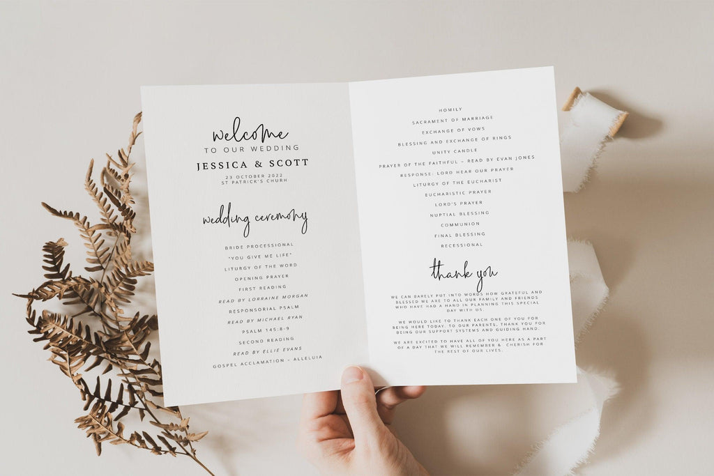 Wedding Church Booklet Ascot - THE SUNDAE CREATIVE
