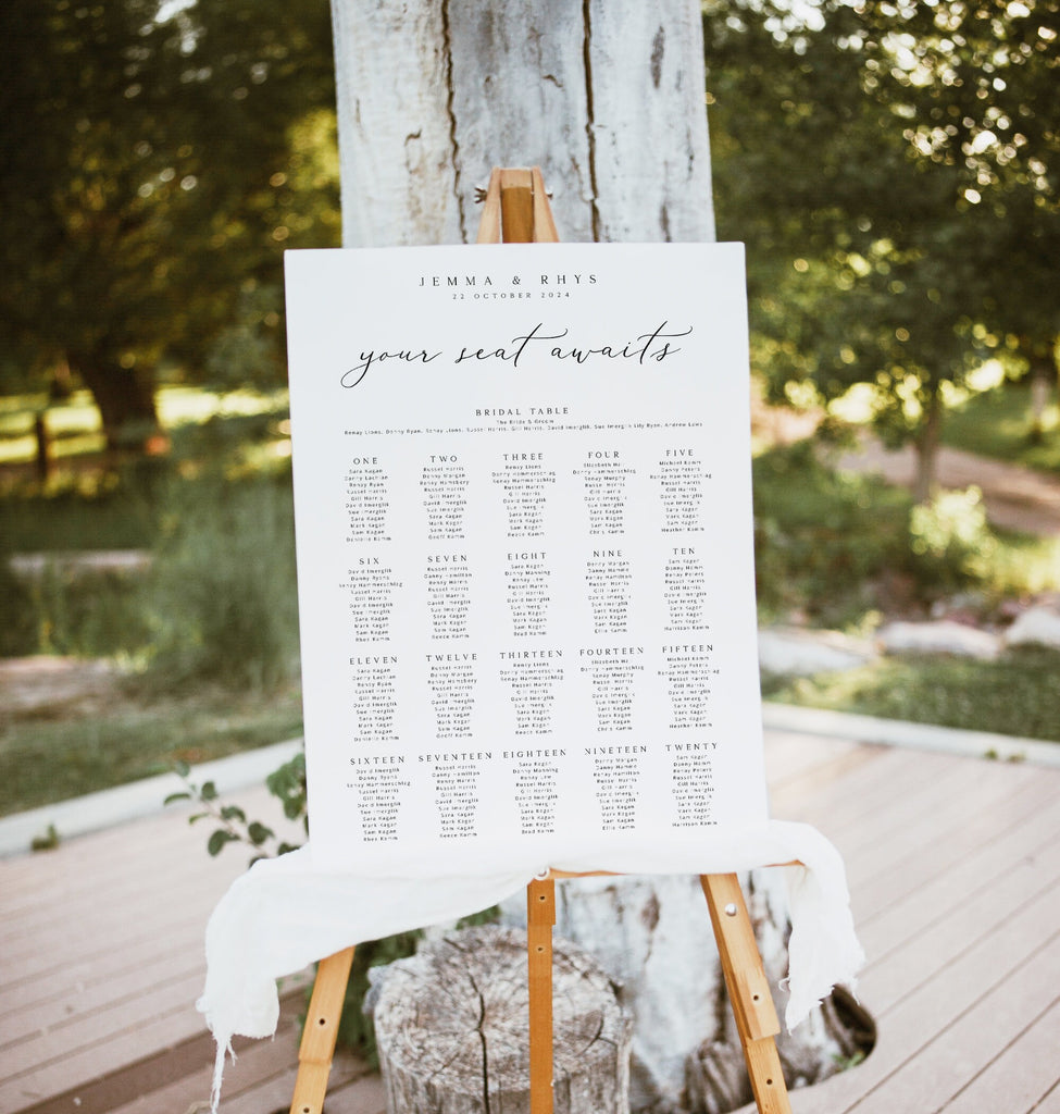 Printable Wedding Seating Plan Template, Our Favorite People Seating Cjart Instant Download Printable Banquet Seating Templett HIGHGATE