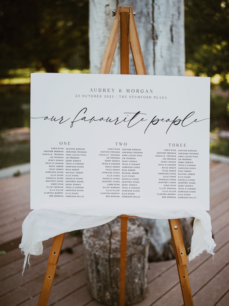 AUDREY Elegant Wedding Reception Bundle, Printable Wedding Signage, Seating Plan Welcome Sign, Instant Download Editable TEMPLETT