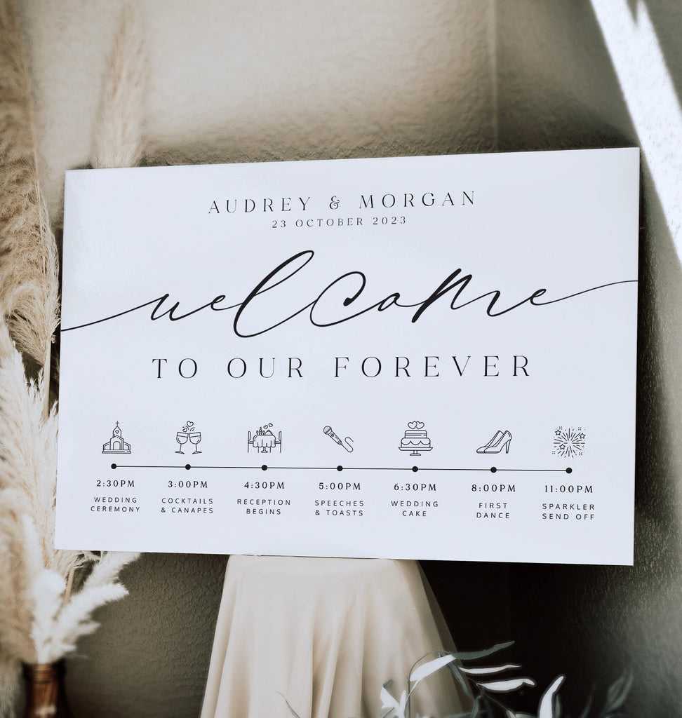 AUDREY Elegant Wedding Reception Bundle, Printable Wedding Signage, Seating Plan Welcome Sign, Instant Download Editable TEMPLETT