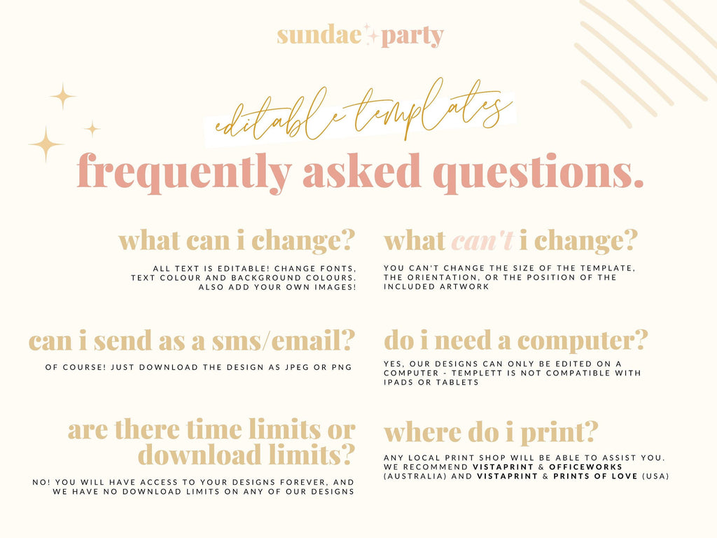 SONNY Editable Hens Party Invitation - The Sundae Creative