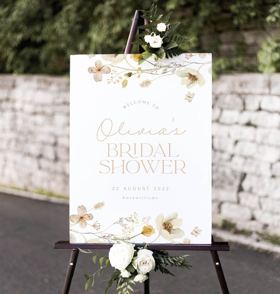 Bridal Shower Welcome Sign - Wilde - The Sundae Creative