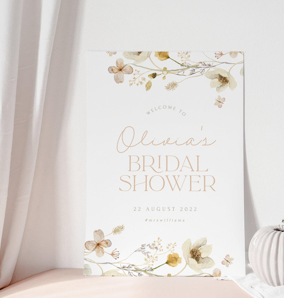 Bridal Shower Welcome Sign - Wilde - The Sundae Creative