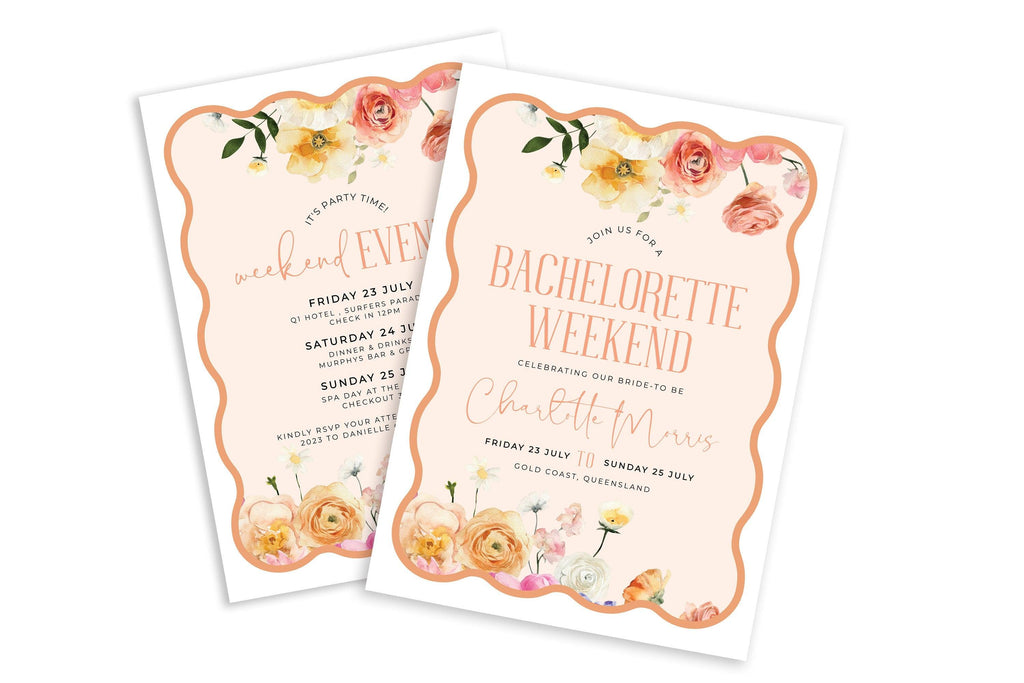 Bachelorette Weekend Invitation - Morning - The Sundae Creative