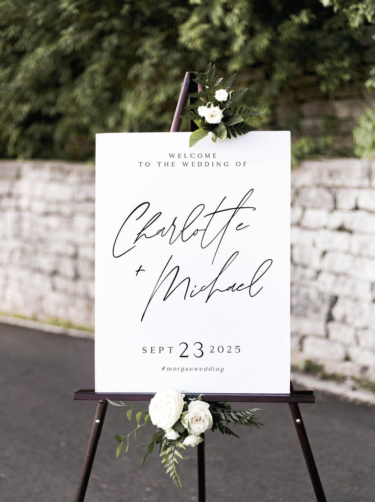 Elegant Wedding Welcome Sign - Haze - The Sundae Creative