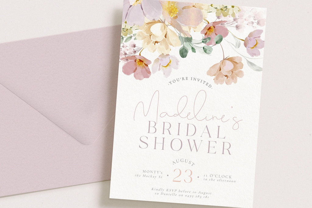 Bridal Shower Invitation Ruby .Bridal Shower Invitation .The Sundae Creative