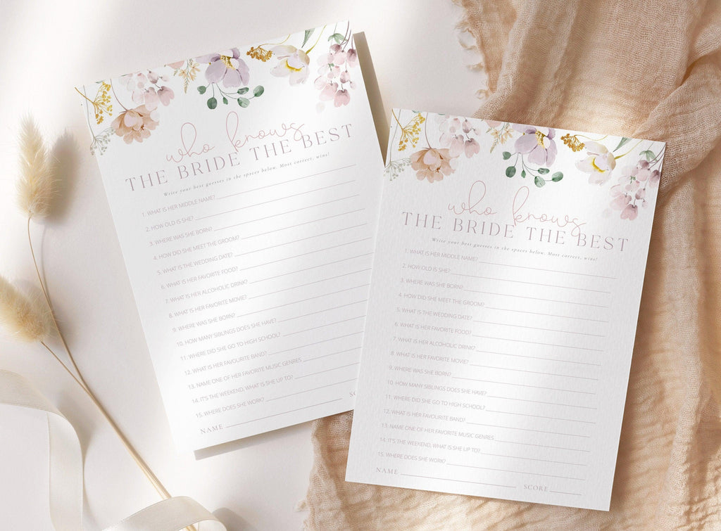 Who Knows Bride Best Game - Ruby - The Sundae Creative