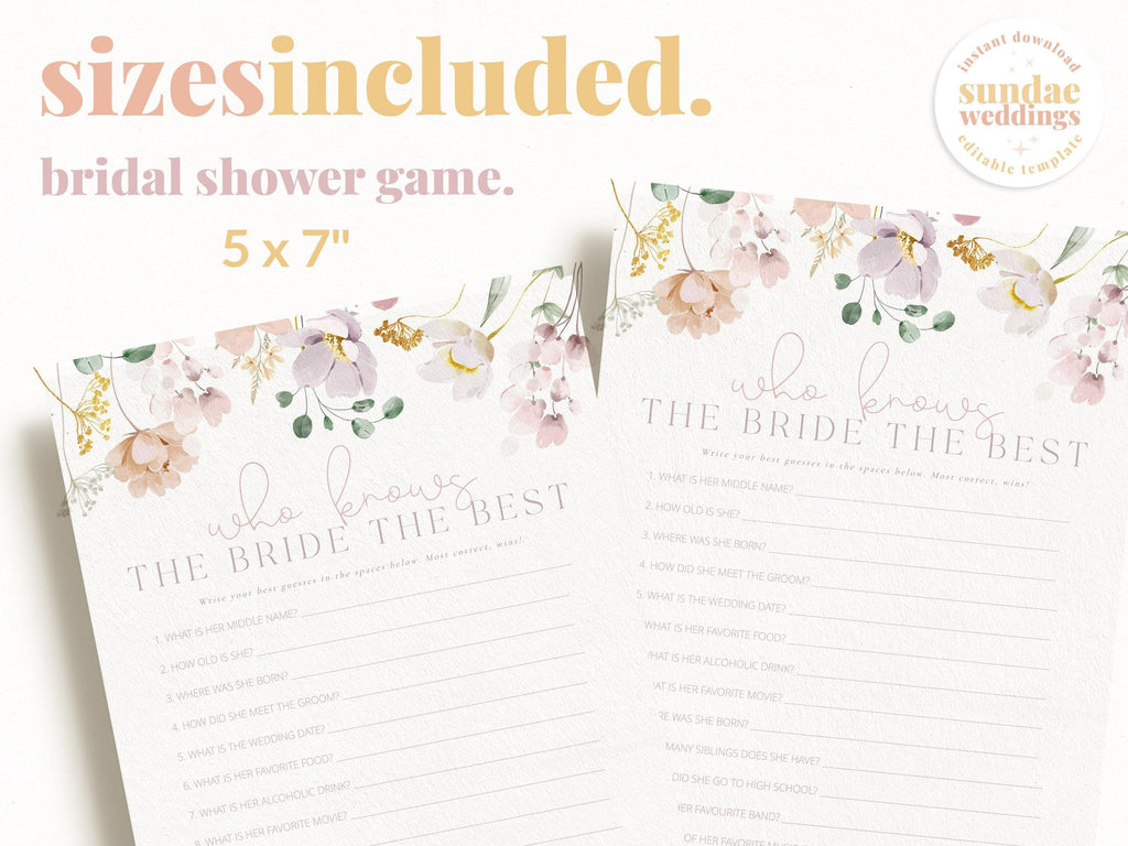 Who Knows Bride Best Game - Ruby - The Sundae Creative