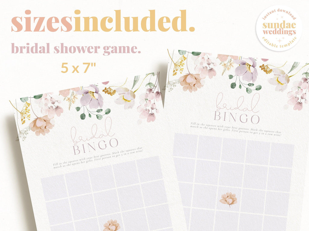 Bridal Bingo Game - Ruby - The Sundae Creative