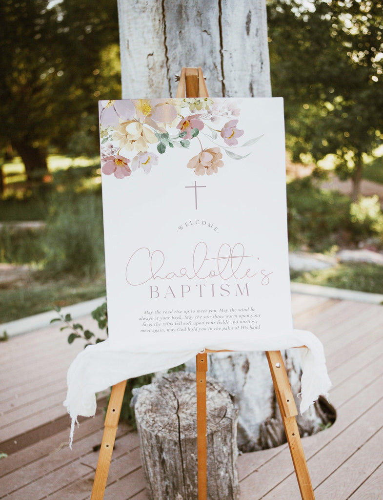 Baptism Welcome Sign template - Ruby - The Sundae Creative