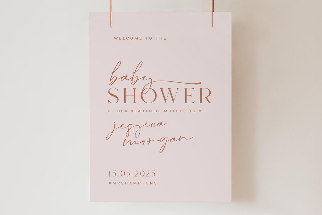 Boho Baby Shower Welcome Sign - Minnie - The Sundae Creative