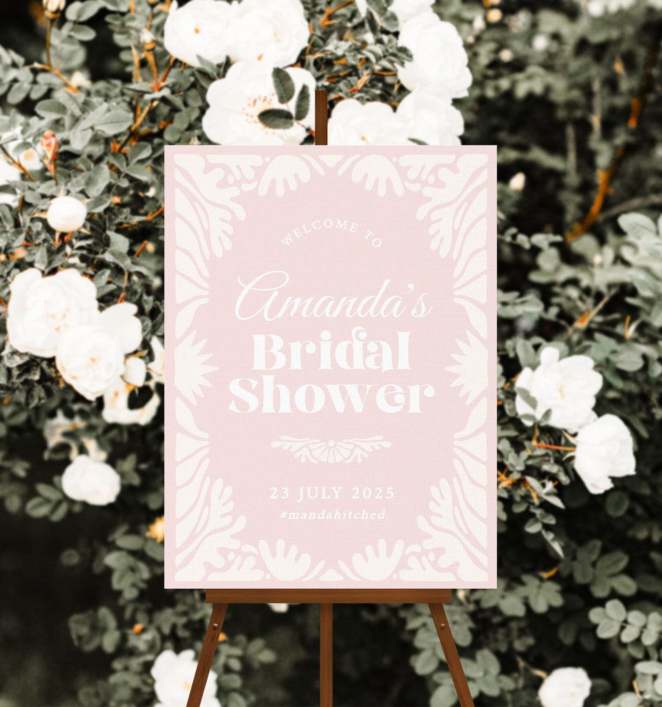 Art Deco Bridal Shower Welcome Sign - Bessie - The Sundae Creative