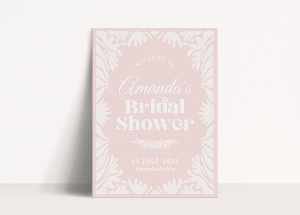 Art Deco Bridal Shower Welcome Sign - Bessie - The Sundae Creative