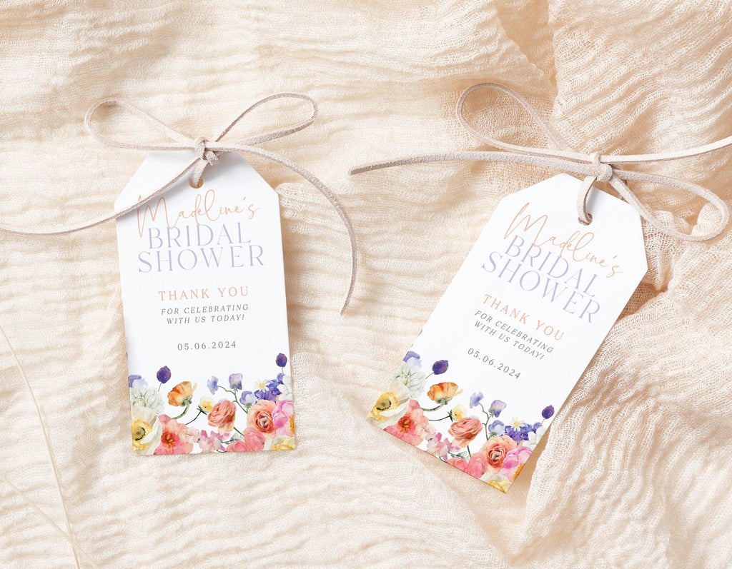 Floral Bridal Shower Tag - Ella - The Sundae Creative
