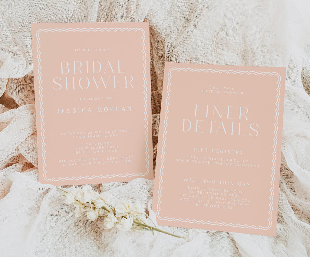Bella Bridal Shower Invite .Bridal Shower Invitation .The Sundae Creative