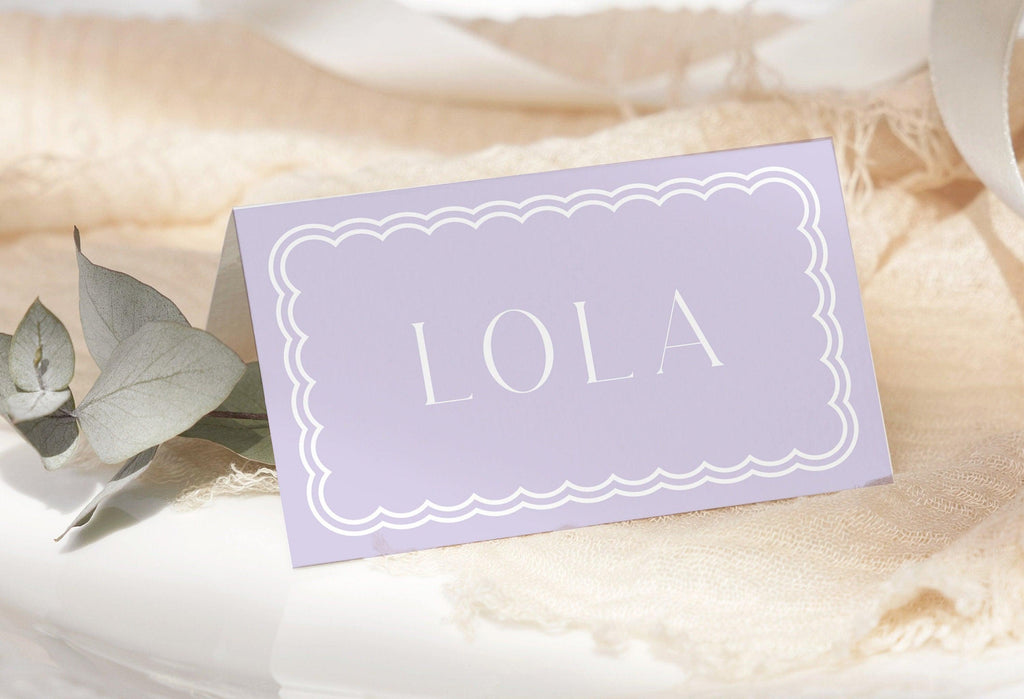 Bella Lilac Wedding Placecard - The Sundae Creative