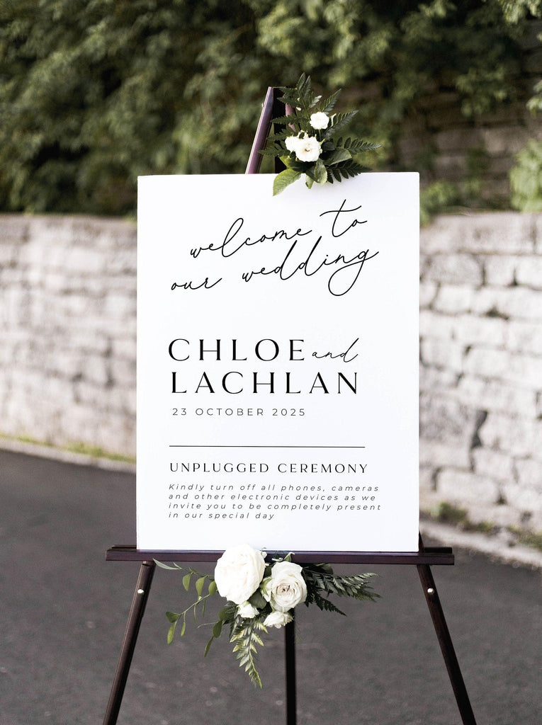 Modern Wedding Welcome Sign Template - The Sundae Creative