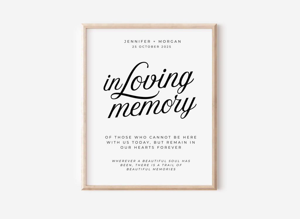 Sofia In Loving Memory Sign Template - The Sundae Creative