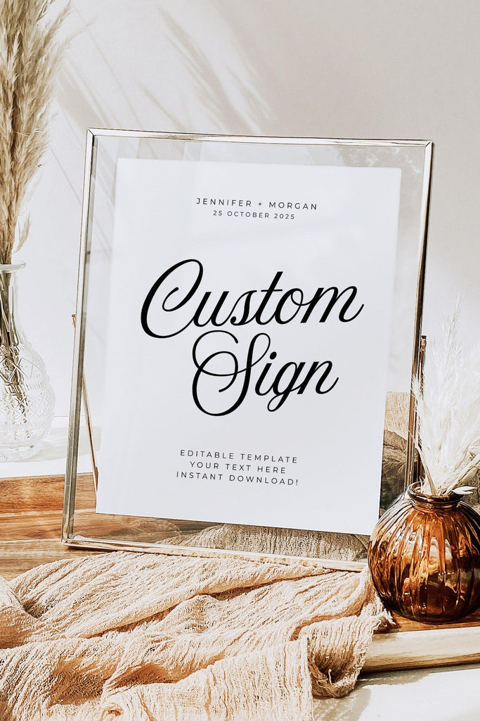 SOFIA Wedding Custom Sign Template - The Sundae Creative