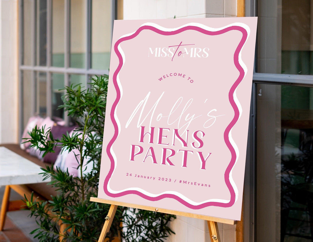 SONNY Hens Party Welcome Sign Template - The Sundae Creative