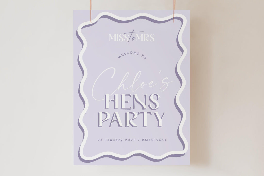 SONNY Hens Party Welcome Sign Template - The Sundae Creative