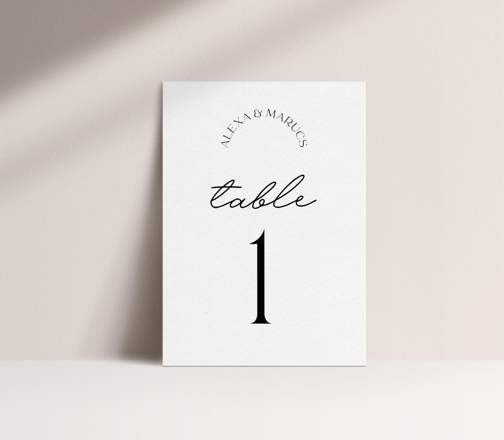 DAZZLE Wedding Table Numbers Template, Printable Table Numbers, Table Signs, Editable Modern Wedding, Instant Download Templett