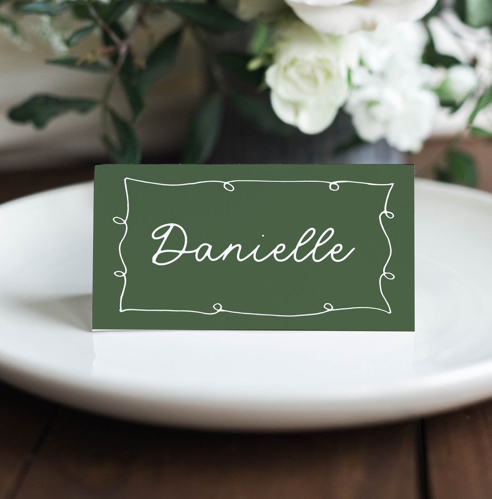 POET Fun Quirky Wedding Place Card Template | Wave Italian Style Escort Cards | Wedding Name Cards | Instant Download Templett